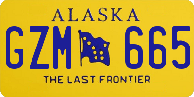 AK license plate GZM665