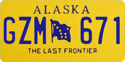 AK license plate GZM671