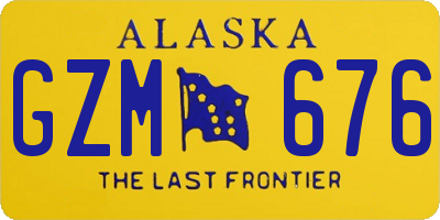 AK license plate GZM676
