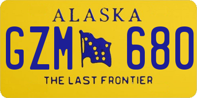 AK license plate GZM680