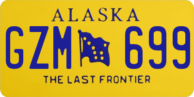 AK license plate GZM699