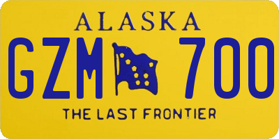 AK license plate GZM700