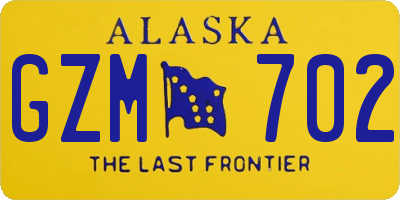 AK license plate GZM702