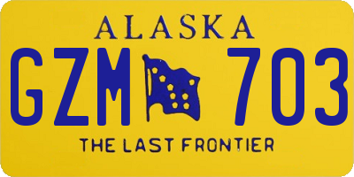 AK license plate GZM703