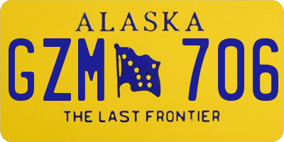 AK license plate GZM706