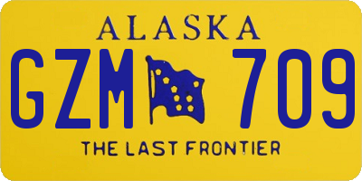 AK license plate GZM709