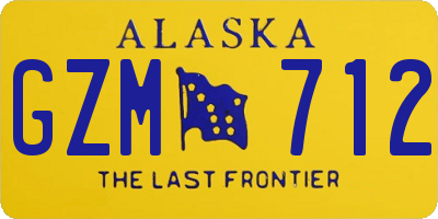 AK license plate GZM712