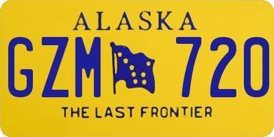 AK license plate GZM720
