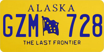 AK license plate GZM728