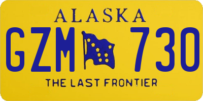 AK license plate GZM730