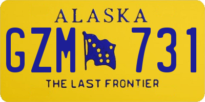 AK license plate GZM731