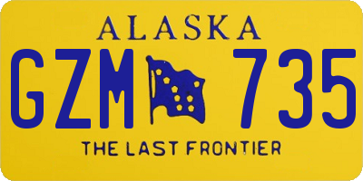 AK license plate GZM735