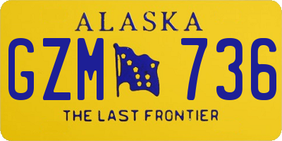 AK license plate GZM736