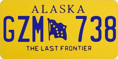 AK license plate GZM738