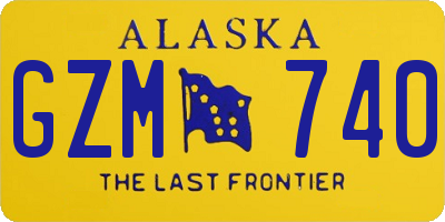 AK license plate GZM740