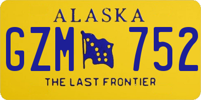 AK license plate GZM752