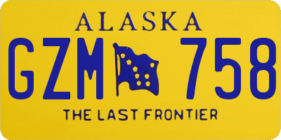 AK license plate GZM758