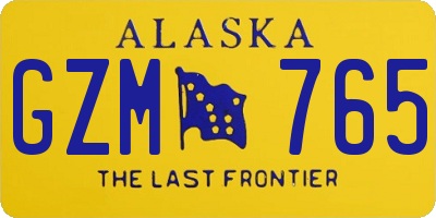 AK license plate GZM765