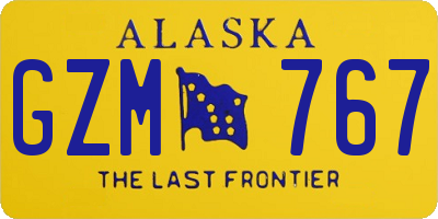 AK license plate GZM767