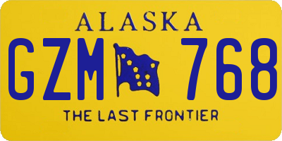 AK license plate GZM768