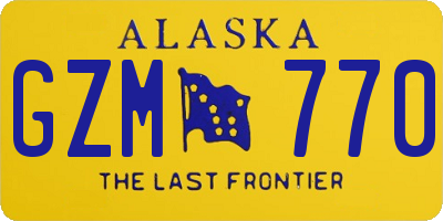 AK license plate GZM770