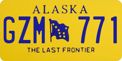 AK license plate GZM771