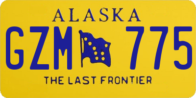 AK license plate GZM775