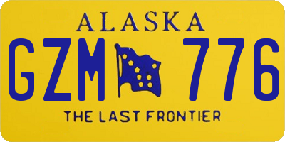 AK license plate GZM776