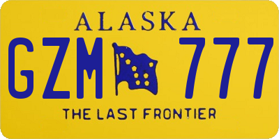 AK license plate GZM777