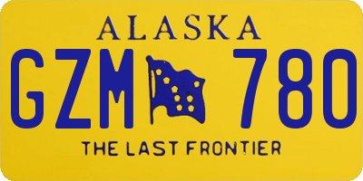 AK license plate GZM780
