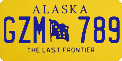 AK license plate GZM789