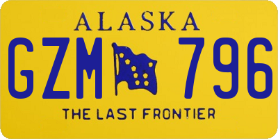 AK license plate GZM796