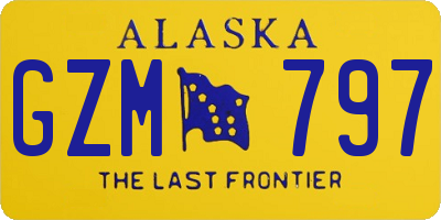 AK license plate GZM797