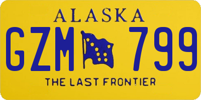 AK license plate GZM799