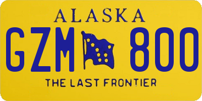 AK license plate GZM800