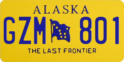 AK license plate GZM801