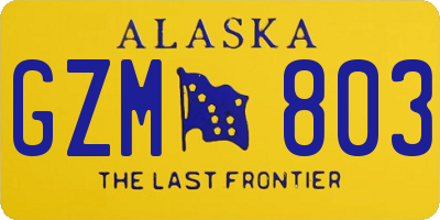 AK license plate GZM803
