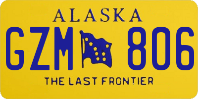AK license plate GZM806