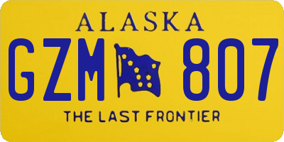 AK license plate GZM807