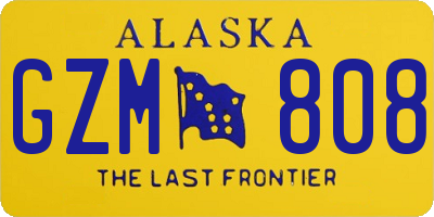 AK license plate GZM808
