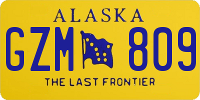 AK license plate GZM809