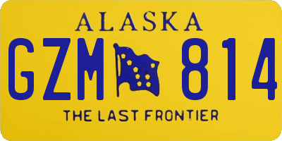 AK license plate GZM814