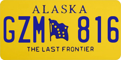 AK license plate GZM816