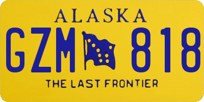 AK license plate GZM818
