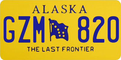 AK license plate GZM820