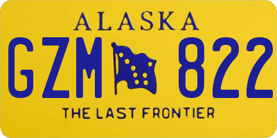 AK license plate GZM822