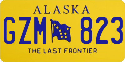 AK license plate GZM823
