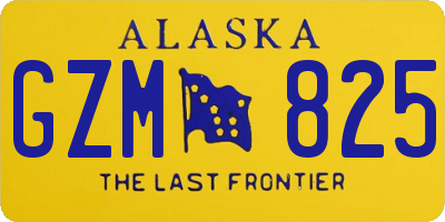 AK license plate GZM825