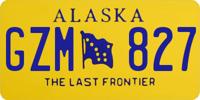 AK license plate GZM827