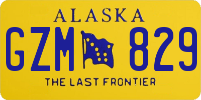 AK license plate GZM829